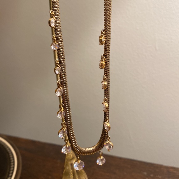 COPY - Anthropologie, serefina gold chain / crystal necklace, NWT!! - Picture 5 of 8